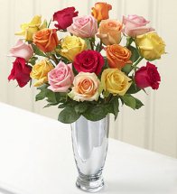 12 Mix Roses Vase