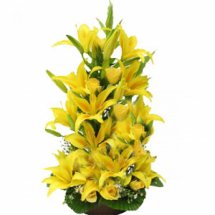 Yellow Lilies basket