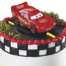 1 Kg Chocolate Car cake with toy car on top of cake