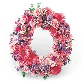 Condolence wreath Mix flowers