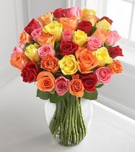 24 Mix Roses Vase